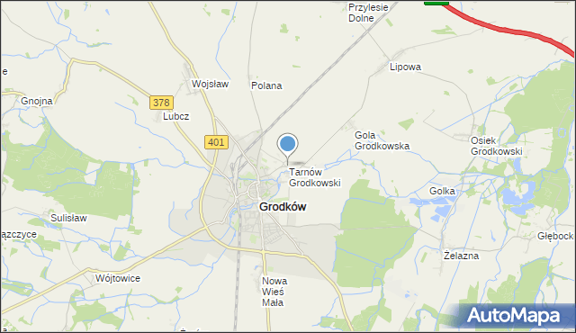 mapa Tarnów Grodkowski, Tarnów Grodkowski na mapie Targeo